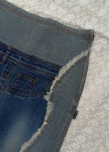 Vintage Long Denim High Waist Skirt
