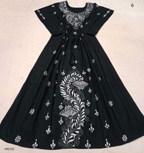 Kantha Stitched Kaftan Night Gown