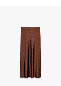 Zara Brown Polka Dot Maxi Skirt