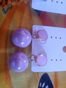 Red And Purple Earrings