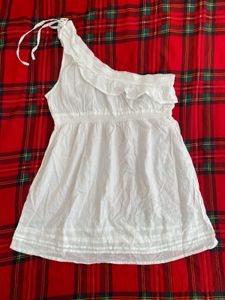 White One-Shoulder Top bust 34