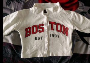 BOSTON White Crop Top