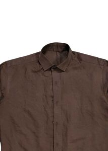 Men&#39;s Brown Button Up Shirt