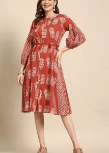 Printed Ethnic Dress
