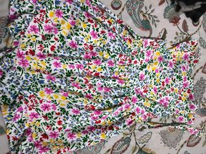 Beautiful Multicolour Frock For 7-8 Years Girl