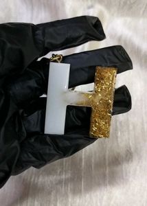 Resin Alphabet Keychain