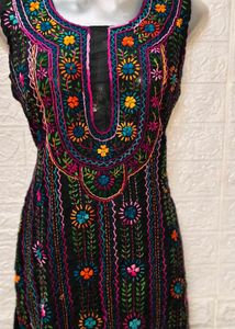 Complete Hand Embroidery 🪡 Black Kurta