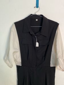 Chic Black & White Jumpsuit