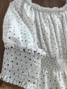 Zoya Fashions Classic Polka Dot Off-Shoulder Dress