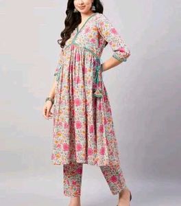 Floral Kruta With Pant