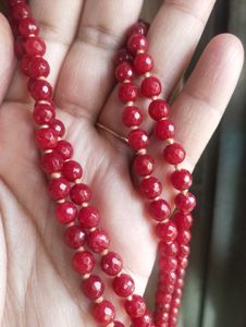 Real Ruby &amp; Green Aventurine Crystal Mala combo