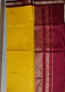 Yellow Saree With Red Border
