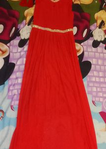 Red Partywear Gown