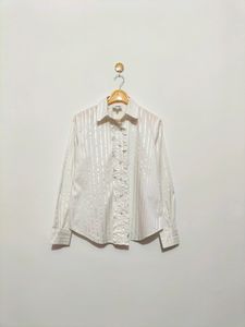 Ruffle White Shirt 🤍