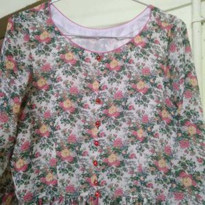 Vintage Floral Print Dress