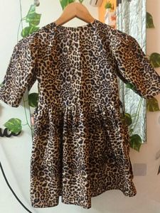 Tiger Print Frock 4to6 Age