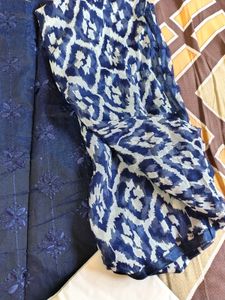 Navy Blue Dress Material