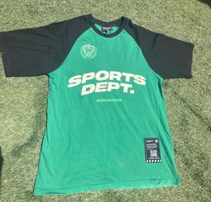 BONKERS CORNER oversized green tee SIZE-M, UNISEX