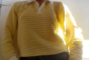 Yellow Textured Jacket