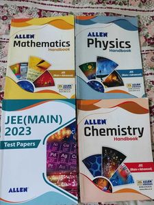 Allen JEE Handbook Set & 2023 MAINS ALL TEST PAPER