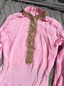 Baby Pink Heavy Kurti