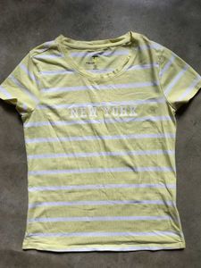 yellow crop tee shirt