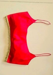 Spaghetti Padded Red Dropping Lace Blouse