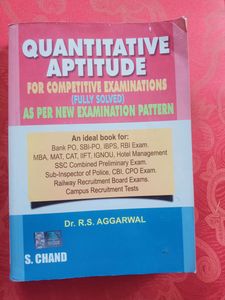 Textbook for Competitive Exams/ Quantitative Aptitude/ With Questions And Solutions And Exercises By R.S. Aggarwal