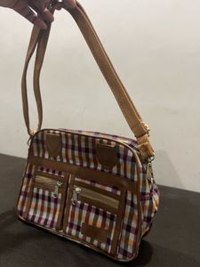 Vintage Plaid Shoulder Bag