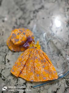 Floral Doll Dress &amp; Hat Set
