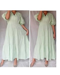 Green Tiered Maxi Dress