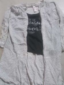 Asymmetrical Jacket attached top