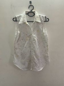 Sleeveless White Top