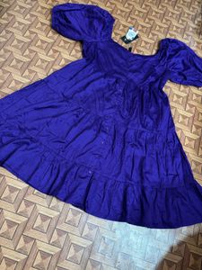 Blue Smella Tiered Mini Dress