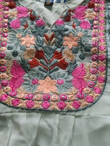 Embroidered White Dress