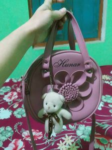 Cute Pink ' Hunar' Round Bag 👜
