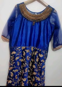 Blue🔵 Partywear Long Gown For 38 Bust