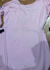 Pink Embroidered Long Sleeve Dress