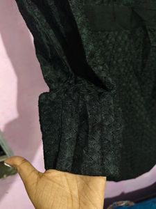 New Black Midi Net Dress For Women