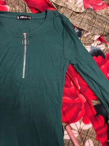 Green Zipper Dress