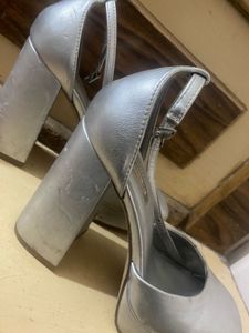 Silver Platform Heels