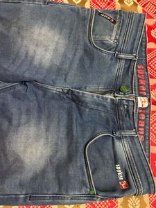 Men’s Slim Fit Blue Denim Jeans by Spykar – Light