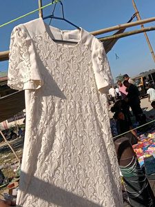 Elegant White Lace Dress