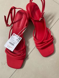 Red Strappy Sandals