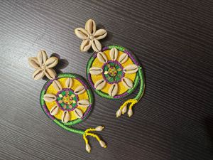 Cowrie Shell Statement Earrings