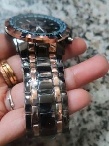 Edifice Casio Watch - Black and Rose Gold