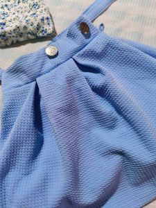 Floral Print Button-Down Shirt And Skrit