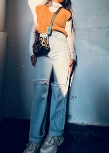Blue Straight Fit Jeans✨