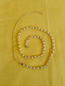 “Elegant Pearl Chain Belt – Statement Waist Access