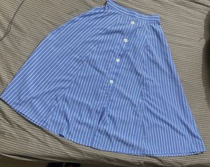 Sky Blue White Lining New Skirt